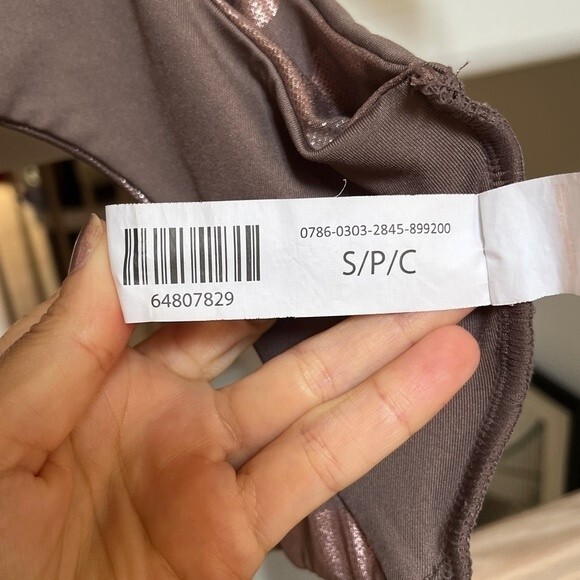 Sommer Ray Rose Gold Zip Front Active Sports Bra In Rose Gold Camo S - Picture 9 of 10